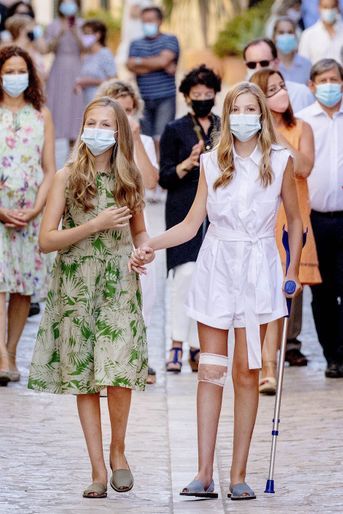 Les princesses Leonor et Sofia d&#039;Espagne à Petra sur l&#039;île de Majorque, le 10 août 2020