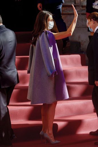 La reine Letizia d'Espagne à Valence, le 30 novembre 2020