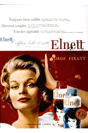La laque Elnett de L’Oréal Paris, produit phare des années yéyé. 