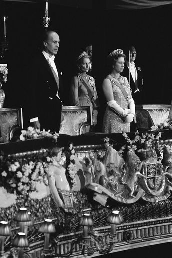 Valéry Giscard d&#039;Estaing avec la reine Elizabeth II, le 6 janvier 1976