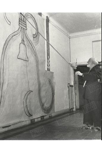 Esquisses d’Henri Matisse pour la chapelle Notre-Dame-du-Rosaire à Vence, en 1950.