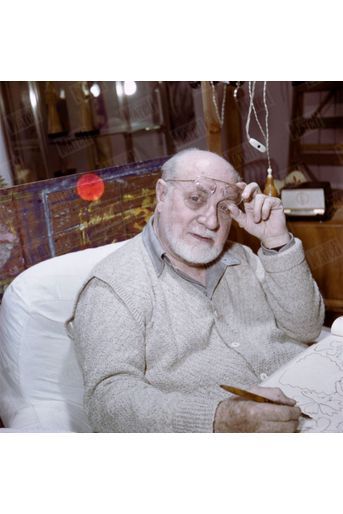 Henri Matisse, chez lui, en 1950.
