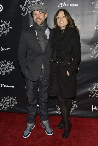 Jason Sudeikis et Olivia Wilde à une représentation de la pièce «Breakfast At Tiffany's» à Broadway, New York, en mars 2013