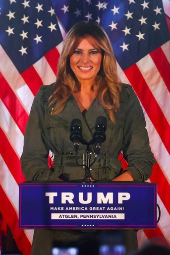 Melania Trump a participé à deux événements de campagne en Pennsylvanie, le 27 octobre 2020.