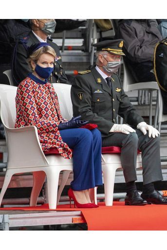 La reine Mathilde et le roi des Belges Philippe à Bruxelles, le 25 septembre 2020
