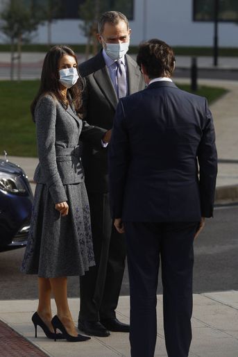 La reine Letizia et le roi Felipe VI d'Espagne à Tolède, le 16 novembre 2020