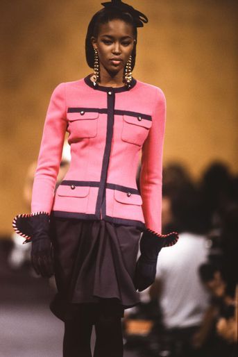 Naomi Campbell au défilé Guy Laroche à Paris en juillet 1989