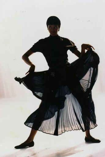 Naomi Campbell lors de son premier shooting pour le magazine «Vogue» en 1988