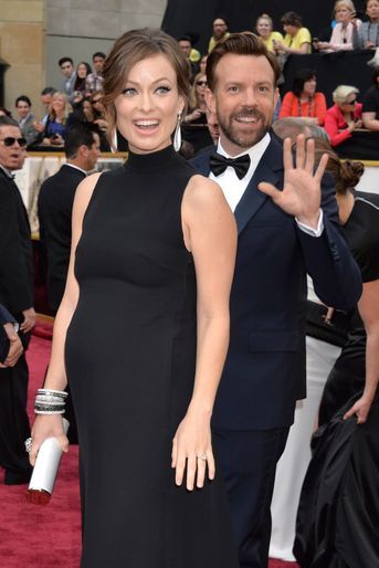 Olivia Wilde et Jason Sudeikis aux Oscars à Los Angeles en mars 2014