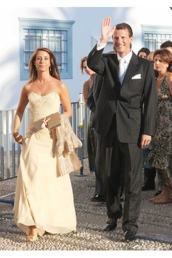 La princesse Marie et le prince Joachim de Danemark sur l'île de Spetses, le 25 août 2010
