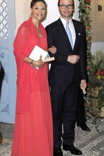 La princesse Victoria de Suède et le prince Daniel sur l'île de Spetses, le 25 août 2010