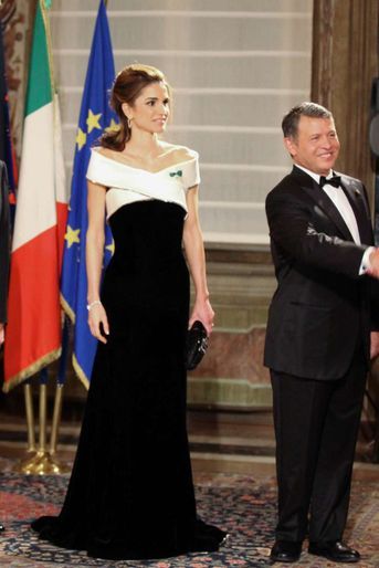 La reine Rania de Jordanie à Rome, le 20 octobre 2009