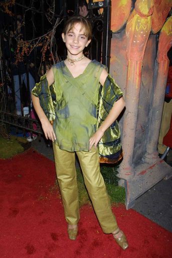 Emma Watson dans un total look vert. 