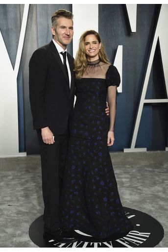 David Benioff et Amanda Peet à l&#039;after-party des Oscars organisée par «Vanity Fair» à Los Angeles le 9 février 2020