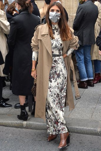 Géraldine Nakache au défilé Paco Rabanne lors de la Fashion Week de Paris le 4 octobre 2020