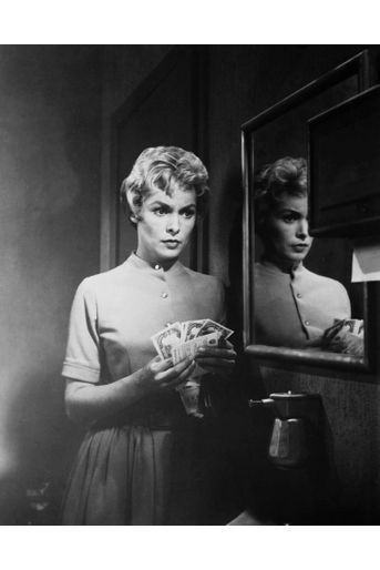 Janet Leigh sur le tournage de « Psychose », en 1960.