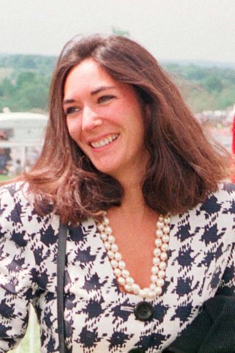 Ghislaine Maxwell lors des courses hippiques d&#039;Epsom, en juin 1991.