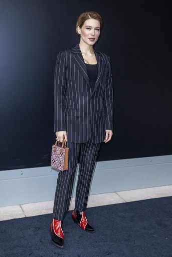 Léa Seydoux au défilé Louis Vuitton lors de la Fashion Week de Paris le 6 octobre 2020