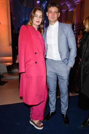 Marie-Ange Casta et Niels Schneider au vernissage de l'exposition Harper's Bazaar au Musée des Arts décoratifs, à Paris, le 26 février 2020.