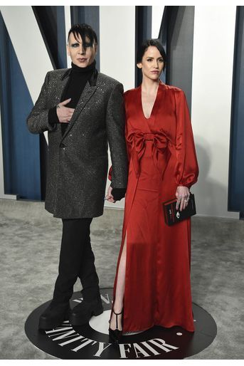 Marilyn Manson et Lindsay Usich à l&#039;after-party des Oscars organisée par «Vanity Fair» à Los Angeles le 9 février 2020