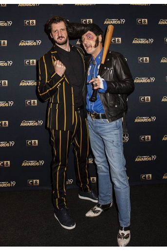 Monsieur Poulpe et Antoine de Caunes lors de la 1ère édition des Olympia Awards, cérémonie récompensant des artistes de la musique et de l’humour, à  Paris le 11 décembre 2019