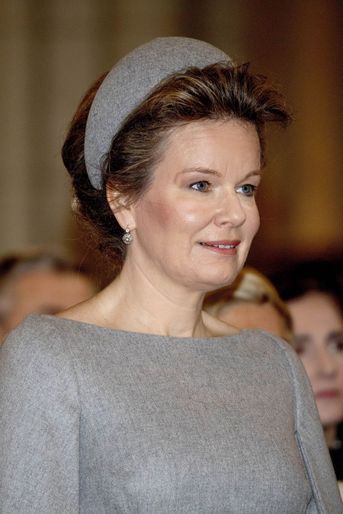 La reine des Belges Mathilde à Laeken, le 17 février 2020