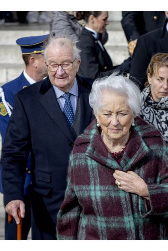 L&#039;ancien roi des Belges Albert II et l&#039;ancienne reine Paola à Laeken, le 17 février 2020