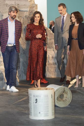 La reine Letizia et le roi Felipe VI d&#039;Espagne à Madrid, le 27 février 2020
