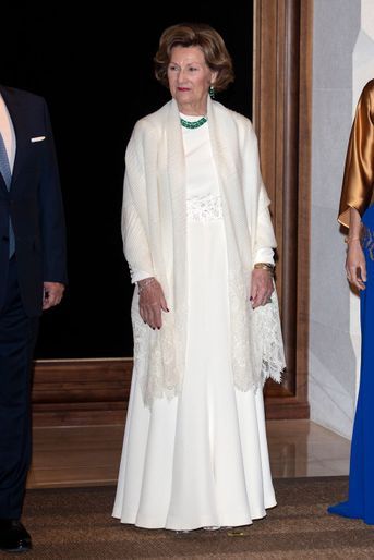 La reine Sonja de Norvège à Amman, le 2 mars 2020