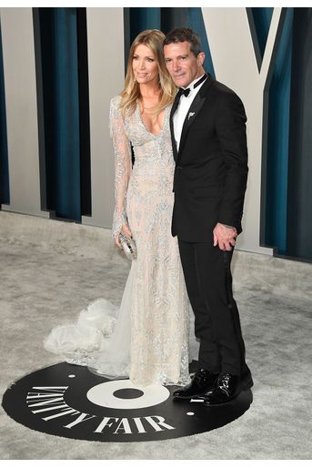 Nicole Kimpel et Antonio Banderas à l&#039;after-party des Oscars organisée par «Vanity Fair» à Los Angeles le 9 février 2020