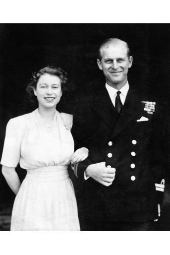 La princesse Elizabeth avec son fiancé le prince Philip en juillet 1947