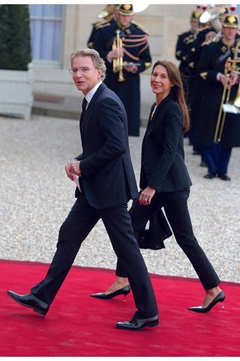 Avec sa femme, Delphine, pour un dîner d’Etat à l’Elysée en avril 2015.