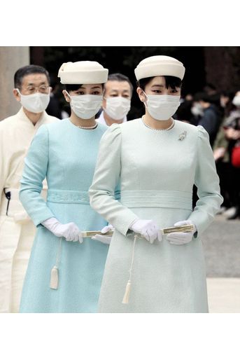 Les princesses Kako et Mako du Japon, le 6 novembre 2020 au Meiji Jingu à Tokyo