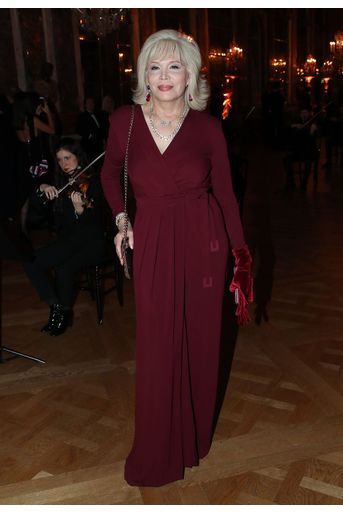 Amanda Lear au gala de la charte de Paris contre le cancer au château de Versailles le 3 février 2020. 