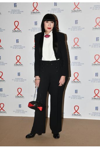 Chantal Thomass lors du "Dîner de la mode du Sidaction" à Paris, le 23 janvier 2020. 