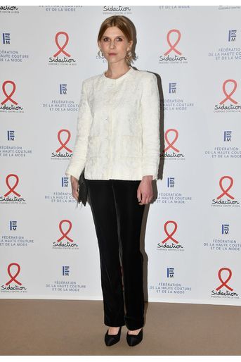 Clémence Poésy lors du "Dîner de la mode du Sidaction" à Paris, le 23 janvier 2020. 
