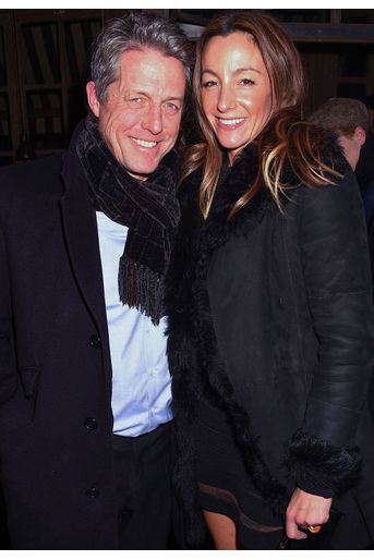 Hugh Grant et sa femme Anna Eberstein lors de la première du film &quot;The Gentleman&quot; à Londres le 3 décembre 2019. 