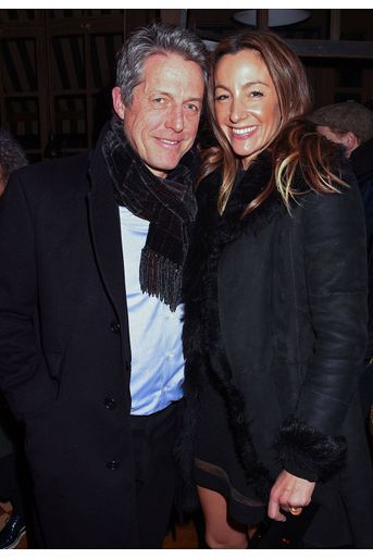 Hugh Grant et sa femme Anna Eberstein lors de la première du film &quot;The Gentleman&quot; à Londres le 3 décembre 2019. 