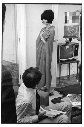 Jean-Luc Godard et Brigitte Bardot sur le tournage du «Mépris».
