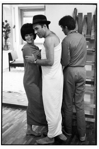 Michel Piccoli et Brigitte Bardot sur le tournage du «Mépris».