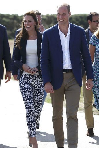 Kate Middleton et le prince William en visite à Tresco, dans les îles Scilly en Cornouailles, en septembre 2016