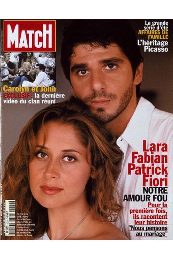 Lara Fabian en couverture de Paris Match n°2620 (daté du 12 août 1997), avec Patrick Fiori.