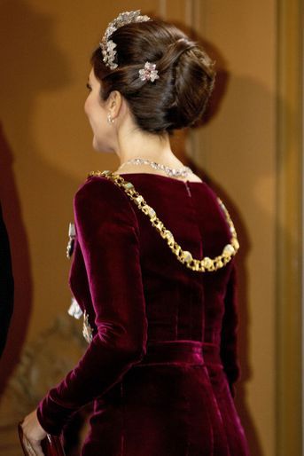 La coiffure de la princesse Mary de Danemark à Copenhague, le 1er janvier 2020