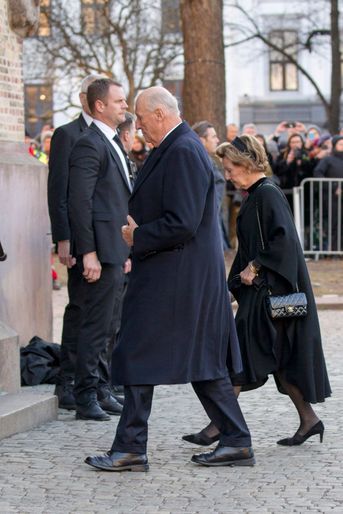 Le roi Harald V et la reine Sonja de Norvège, à Oslo le 3 janvier 2019