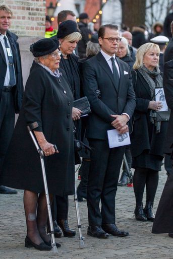 La princesse Astrid de Norvège, le prince consort Daniel de Suède et la princesse Laurentien des Pays-Bas, à Oslo le 3 janvier 2019