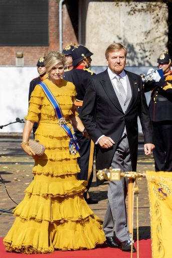 La reine Maxima avec le roi Willem-Alexander des Pays-Bas à La Haye, le 15 septembre 2020