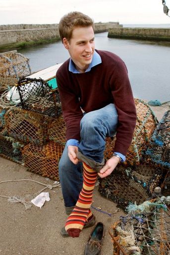 Le prince William lors de ses études à l’université de St Andrews, en Ecosse, en mai 2003.
