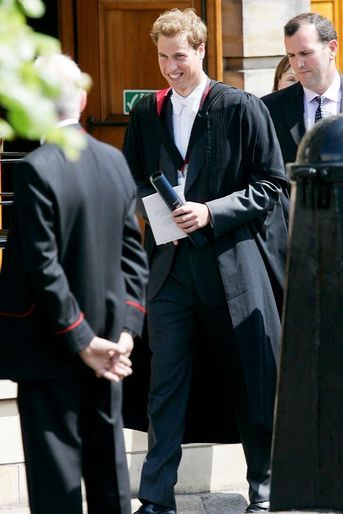 Le prince William lors de la cérémonie de remise des diplômes à l’université de St Andrews, en Ecosse, en juin 2005.