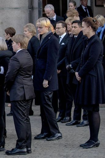 Le prince Sverre Magnus de Norvège, Marius Borg Hoiby et le prince consort Daniel de Suède, à Oslo le 3 janvier 2019