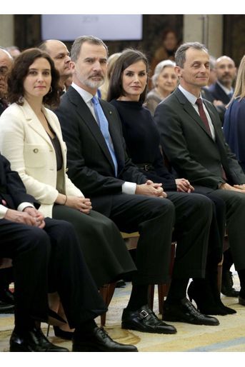 La reine Letizia et le roi Felipe VI d&#039;Espagne à Madrid, le 17 février 2020